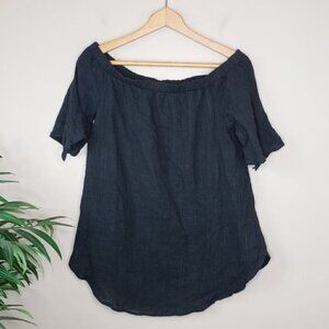 Mai Soli | Black Tie Sleeve Top Size Medium